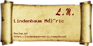 Lindenbaum Móric névjegykártya